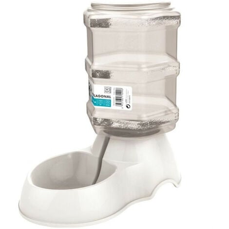 M-PETS Distributeur d'eau Hexagonal - 3500 ml - Blanc - Pour chien