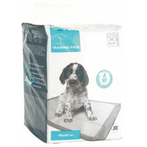 m-pets Tapis éducateur blanc 90 x 60 cm pour chiots