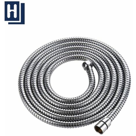 m shower hose with double twist protection. High-quality shower hose, stainless steel pipe, twist-proof, extremely flexible, 1/2 inch chrome