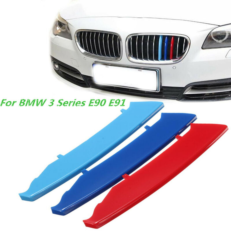 

M SPORT Clips Strip Cover Grille Riñón Rejilla frontal para BMW 3 Series E90 04-08