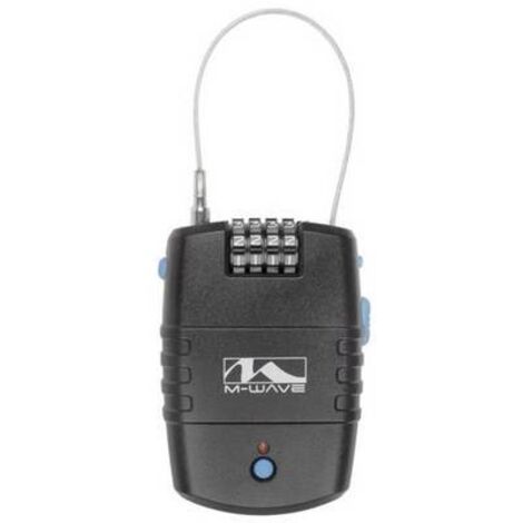 m-wave LOCK N ROL Câble antivol noir avec alarme