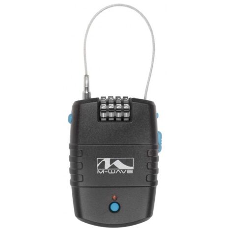 m-wave LOCK N ROL Kabelschloss schwarz mit Alarm