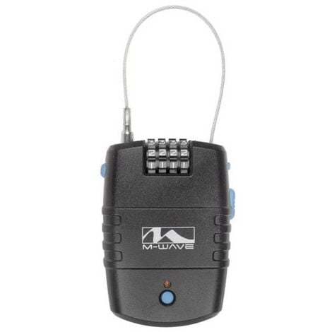 M-Wave LOCK`N`ROL Câble antivol noir avec alarme fermeture à combinaison
