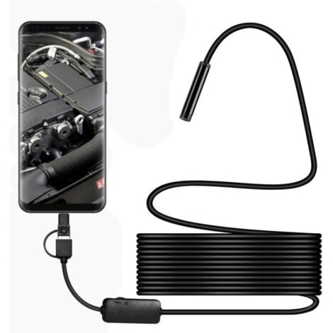 m weiches Kabel, 3-in-1-USB-Endoskop, ultradünnes, halbstarres Kabel, wasserdicht, IP67, HD-Schlangenkamera, Inspektionskamera