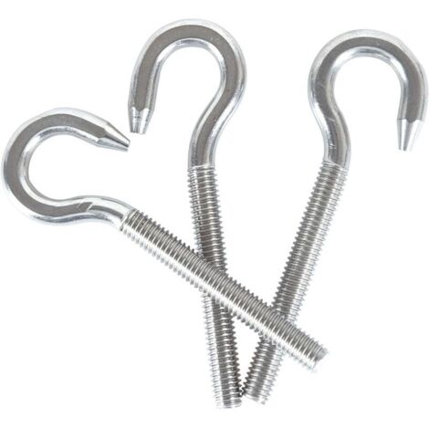M10 304 vis à anneau en acier inoxydable avec vis à tête ronde Crochet à vis à tête ronde 5pcs