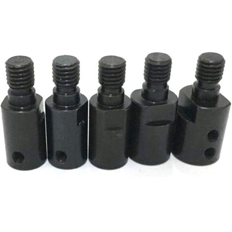 M10 Convertisseur de filetage, 6mm Machine à meuler Rallonge de tige de moteur en acier Coupleur d'arbre de moteur d'angle Douille de meuleuse d'angle