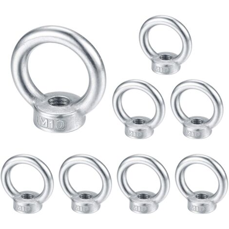 M10 Ringmutter, Hebeösenschraube, Ringmutter aus Edelstahl 304, Ringschraubenmuttern – 8 Stück