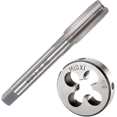 M10 X 1 Métrique Tarauds et Filières, M10 x 1.0mm Kit de Taraudage et Filetage HSS Tarauds à Main Droite Filetage