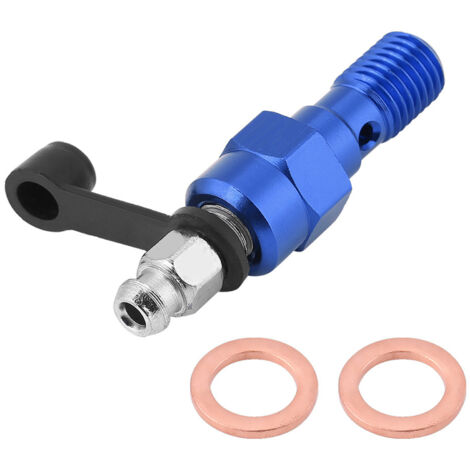 M10x1.0mm moto frein matre étrier vis de purge mamelon Banjo boulon bouchon anti-poussière bleu
