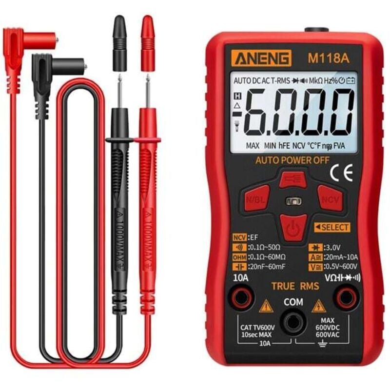 Image of M118A Mini Digital Automatischer True RMS-Tester 6000 Counts
