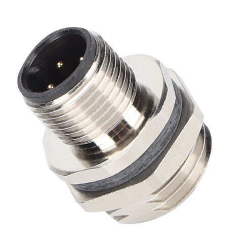 M12 4-polige IP67 wasserdichte Einbaubuchse, M16 Gewindeanschluss