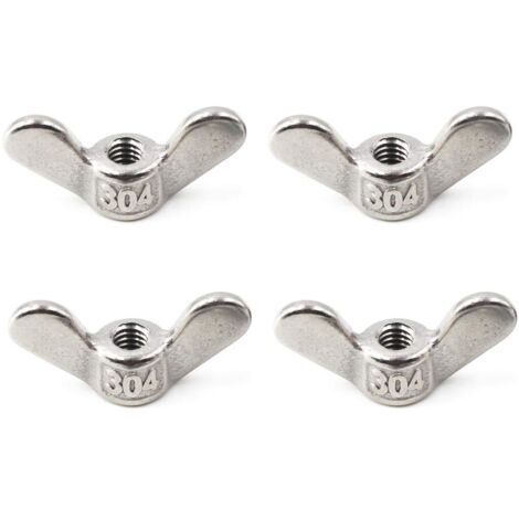 M12 Acier inoxydable 304 Écrou de papillon Écrou à la main Twist Attaches de matériel (4 Pièces)