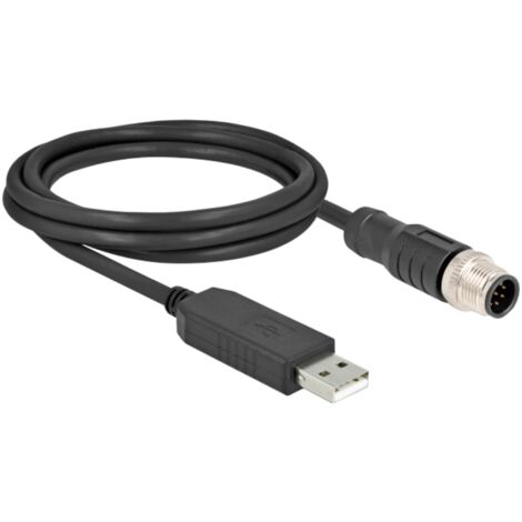 M12 Serielles Anschlusskabel avec FTDI Chipsatz Verwendung: Industrielle Anwendungen, z.B. bei Sensoren