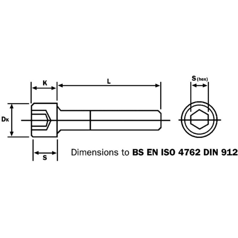 Qualfast - M5X35 Socket Head Cap Screw Fully Threaded bzp (GR-8.8)- you get 25