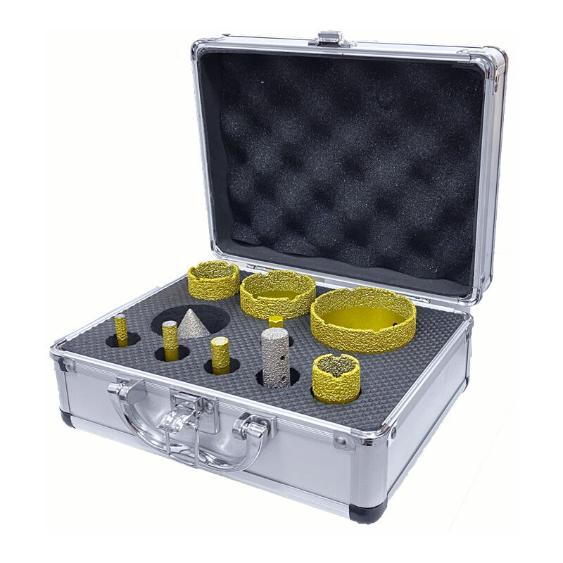 M14 ensemble d'ouvreur de diamant brasé, meuleuse d'angle en céramique à alésage de pierre de tuile