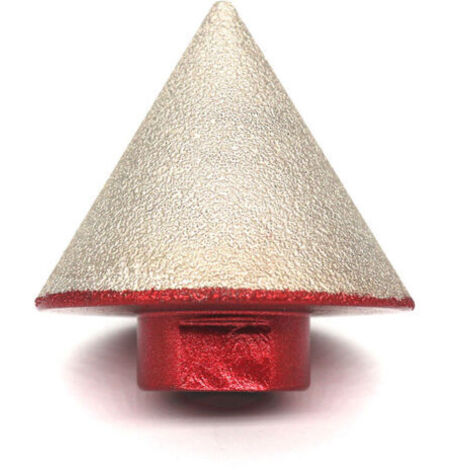 M14 Fraise diamantée brasée pour aléser la pierre, la céramique, le carrelage et le verre Fraise à pointe conique de 48 mm de diamètre Filetage
