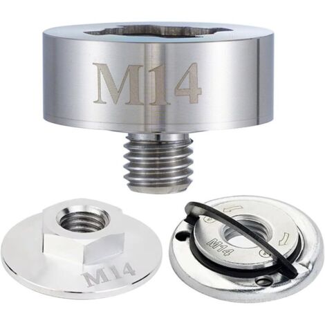 M14 X Kit de conversion de meuleuse avec écrou à bride en acier et adaptateur à libération rapide