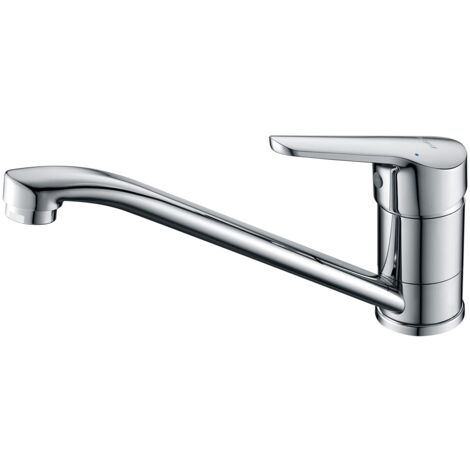 M14450 Roma, miscelatore per lavello, rubinetto da cucina monocomando, cromato, argento, S