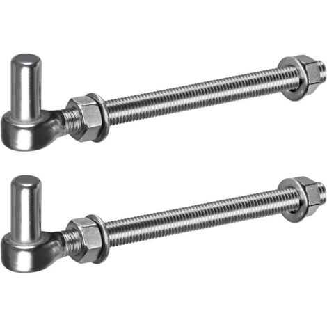 M16 Gate Hinge 2pcs Field Eye Hardware Heavy Duty 16mm Hook for Metal Garden Hanging Pin for Farm Gate/Wooden Fence/Driveway, 440lbs/10"