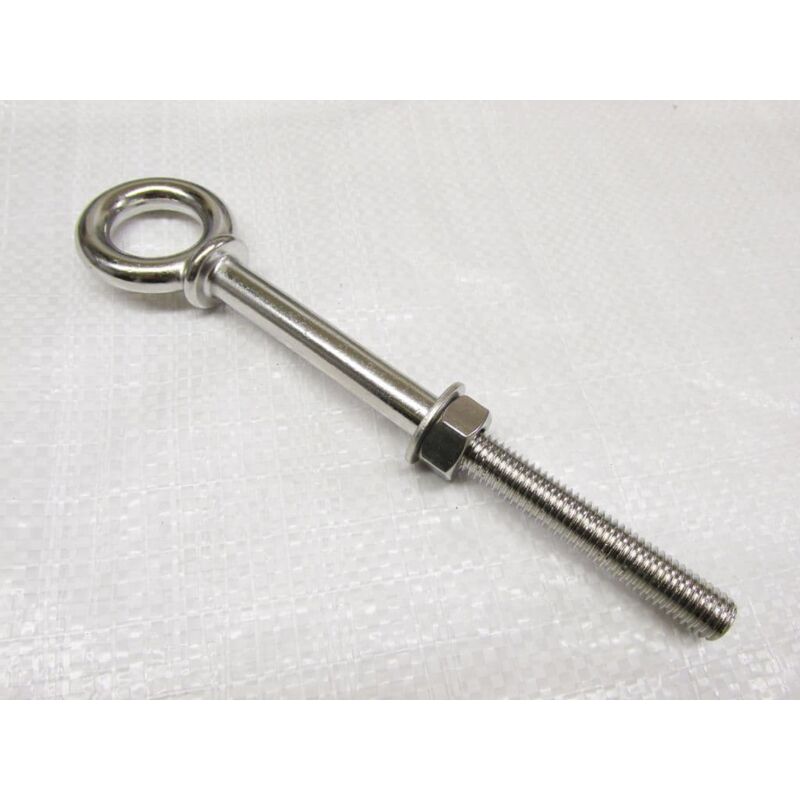 Securefix Direct - M16 Stainless Steel Eye Bolt with Shoulder (152MM Shank Marine Grade Rigging)