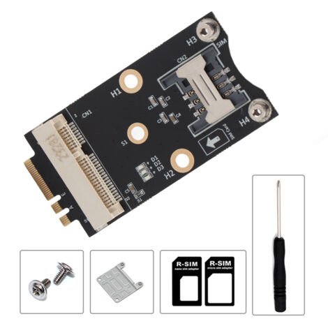 M.2 auf Mini-PCIe-Adapter A/E-Schlüssel für 4G-WLAN-Modul mit SIM-Kartensteckplatz und Erweiterungskarte