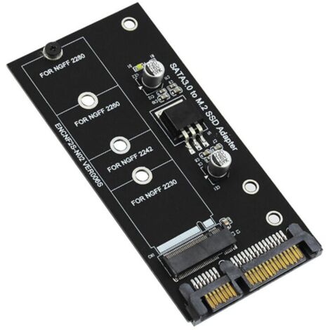 M.2 SATA Adapter to NGFF Converter, 2.5-inch SATA3 Card, B Key for 2230-2280 SSDs