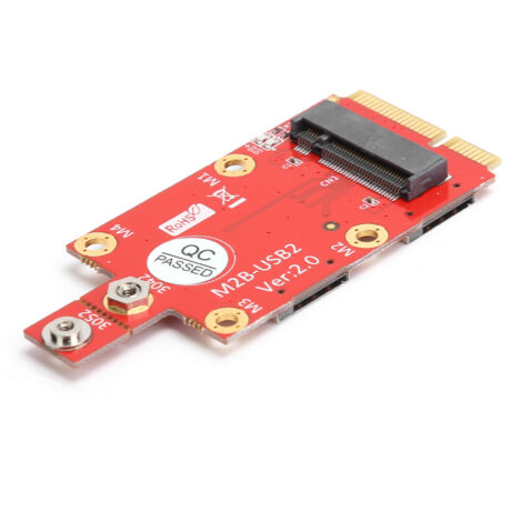 M.2-zu-Mini-PCIe-Adapter mit zwei Nano-SIM-Kartensteckplätzen und Montagesatz