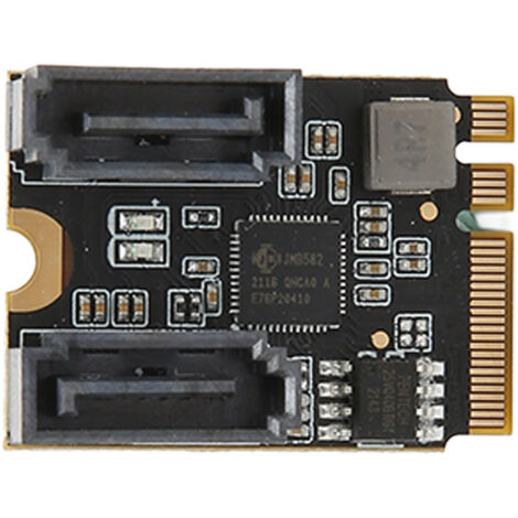 M.2-zu-SATA-III-6-Gbit/s-Erweiterungskarte, 2 Anschlüsse mit JMB582-Controller, Windows-PC-kompatibel