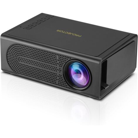 M200 Mini projecteur portable LED HD 1080p pour home cinéma - Compatible avec USB, lecteur DVD d'ordinateur, décodeur et disque dur externe - noir