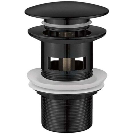 M20502B Badezimmer-Abflussbombe, Waschbeckenstöpsel mit Überlauf, Pop-Up, Schwarz, M