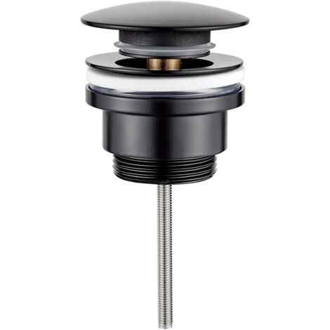 M20509B - Universal 1/4" Basin Waste Fitting with/without Overflow, Self-Draining Basin Waste Fitting, Black