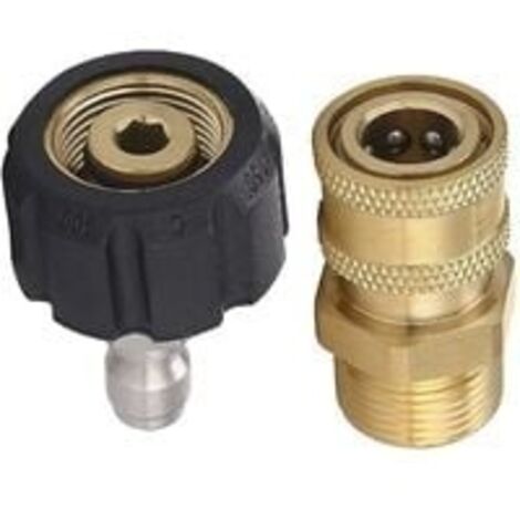 M22 auf 1/4 Zoll Schnellkupplungs-Adapterset für Hochdruckreiniger, M22 14 mm auf 1/4 Zoll Schnellkupplungsset