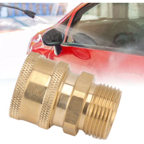 M22 Hochdruck-Reinkupfer-Adapter - 2 Stück für Schnellanschluss 3/8" NPT-Innengewinde auf M22-Außengewinde (15 mm)