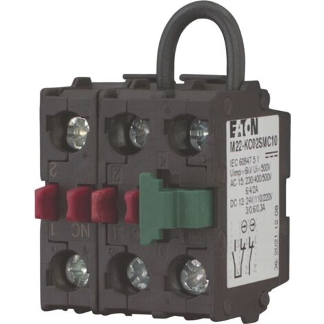 M22-KC02SMC10 Kontakt mit Selbstüberwachung 1NO.2NC. an der Rückwand montiert