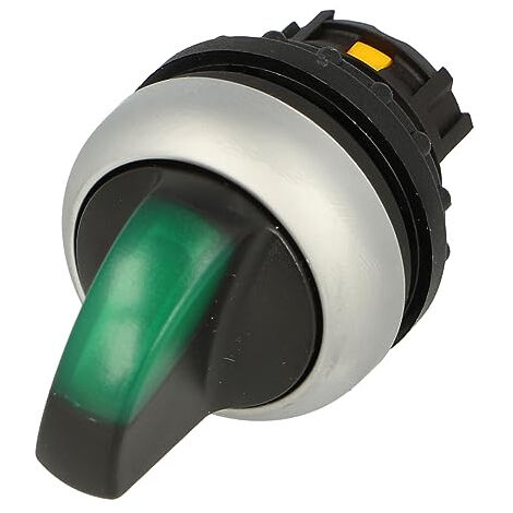 M22-WLK-G  Y7-216816  MOELLER ILLUMINATED SELECTOR SWITCH ACTUATOR, RMQ TITAN, THUMB GRIP, 2 POSITIONS, GREEN EATON