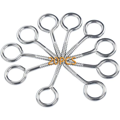 M3  40 304 Edelstahl Ringschraube Ring Auge Schaf Auge Runde selbstschneidende Ringschraube Ring mit Verschluss Türverriegelung Schnalle 20 Stück