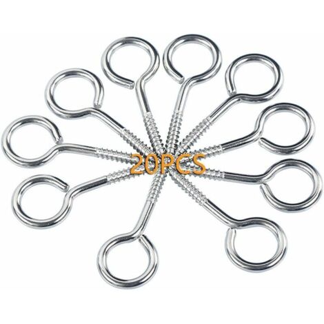 M3 40 304 Piton à Visser Anneau En Acier Inoxydable Vis Mouton Oeil Rond Auto Taraudeuse Anneau À Bague Avec Attache Porte Loquet Boucle 20 PCS
