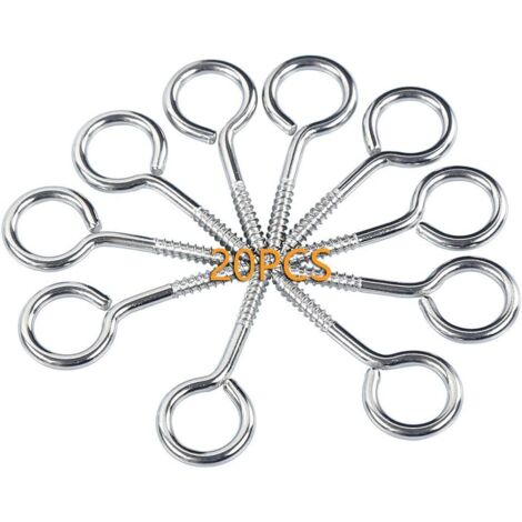 M3  40 304 Piton à Visser Anneau En Acier Inoxydable Vis Mouton Oeil Rond Auto Taraudeuse Anneau À Bague Avec Attache Porte Loquet Boucle 20 PCS