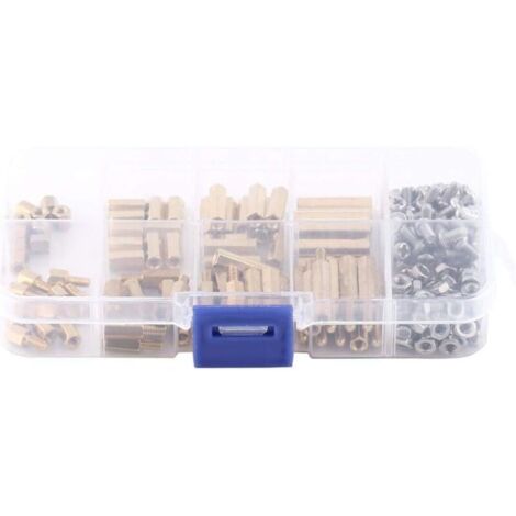 M3 Entretoise Laiton-120PCS, Boulons en Cuivre PCB Entretoise, Fileté Mâle-Femelle Hexagonale Boulons en Cuivre Assortiment Kit