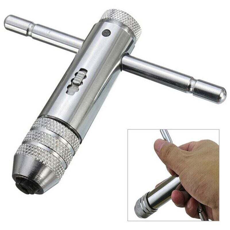 Image of M3-M8 Ratschen-Windeisensatz mit verstellbarem T-Griff für Gewindebohrer- und Schneideisensatz