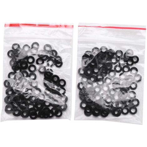 M3 x 6mm x 1mm Nylon Insulating Washers Gaskets Spacers Black 200PCS--