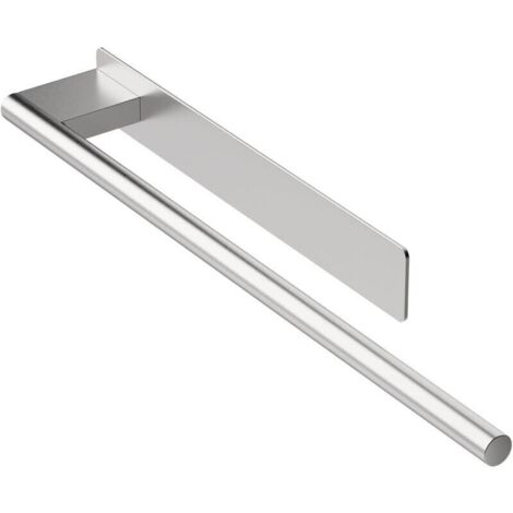 M34453A, Porte Serviette Salle de Bain sans Perçage, Porte-Serviettes Mural en INOX, Adhésif 3M, 39 CM, 1 article Argent