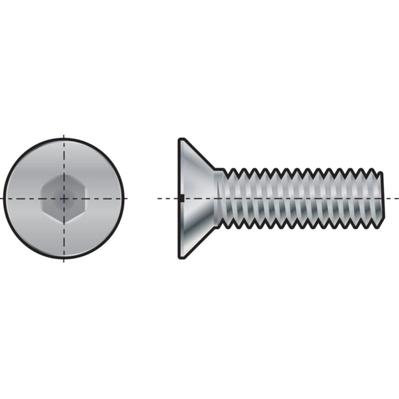 M3X16 Skt Countersunk Head Screw (GR-10.9)- you get 100 - Qualfast