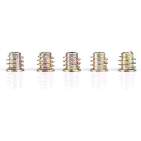 M4 / M5 Écrou Hexagonal Fileté en Alliage de Zinc Écrou Hexagonal de Fixation à l'Intérieur Écrou Insérer Douille Écrous à Vis pour Meubles en Bois(M4x8（50pcs))