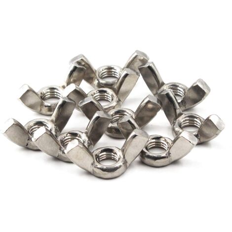 M4 Stainless Steel 304 Butterfly Wing Nut Set, Hand Twist Reinforce Hardware Nut Fastener Parts 20 Pieces