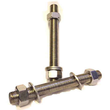 main image of "M4 x 195 Threaded bar / Studding (Stainless Steel A4) - 2 Pk"