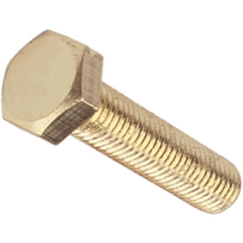 M416,60pcs Clous Attaches Hexagone Filetage Mâle Hexagone Boulons Laiton Vis Machine Boulon Laiton Extérieur Hexagone Vis