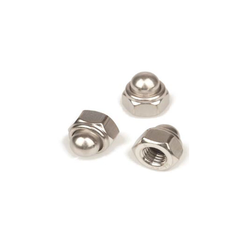 M5 DIN 986 Hexagon Domed Cap Nut with Nylon Insert - A2 Stainless Steel