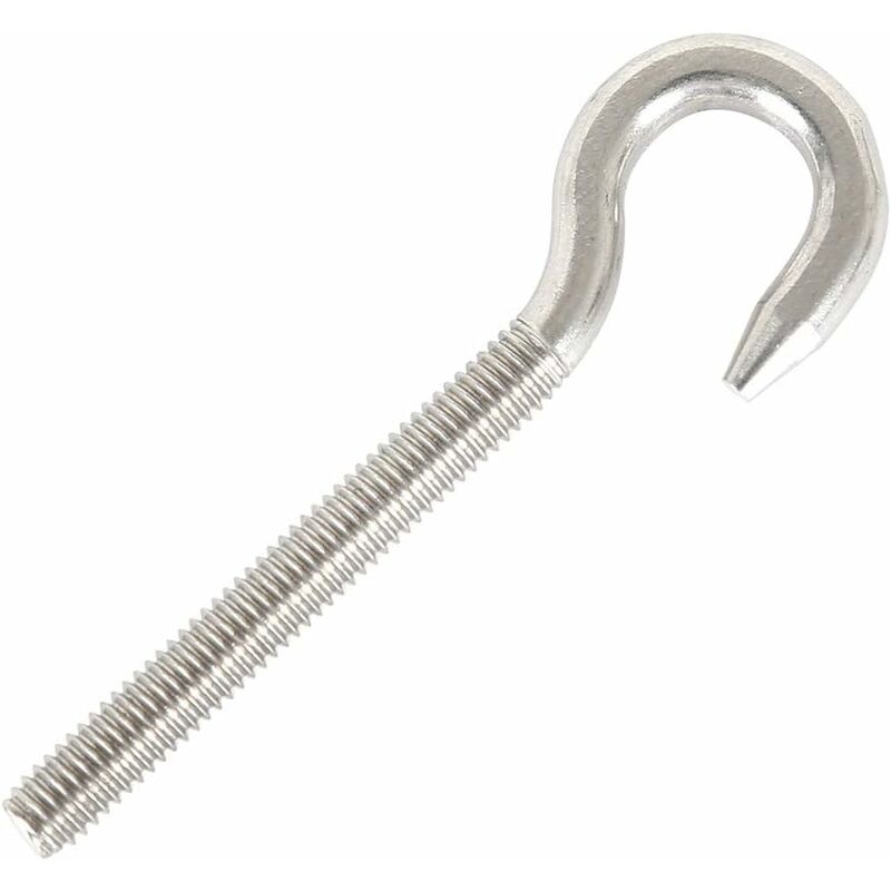 M5 Hook Bolt Screw Ring Hook 304 Stainless Steel High Hardness Steel Hook Bolt Hanging Item Screw Hook for Hanging Chandeliers Crafts 10PCS