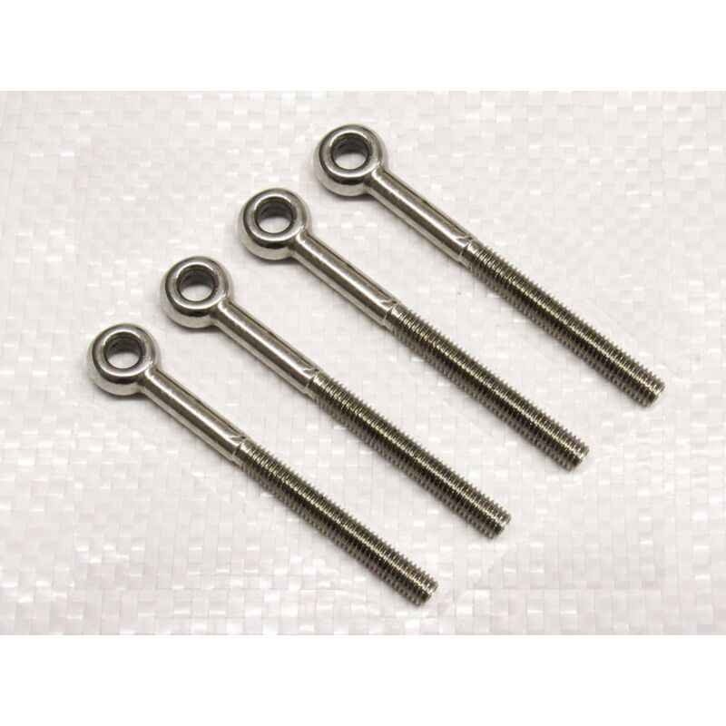 Securefix Direct - M5 Long Shank Eye Bolts Stainless Steel x4 (Metric Thread Rope Cable Marine Grade)